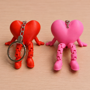 articulated heart keychain