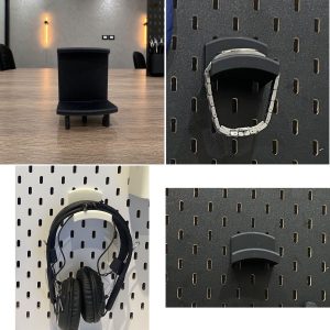 pegboard headphone holder